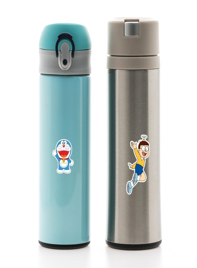 دي2سي مجموعة ملصقات دورايمون الكرتونية من D2C، 67 ملصقًا بلمسة نهائية لامعة، 5 سم بأحجام عشوائية، لأجهزة الكمبيوتر المحمولة، ودفاتر القصاصات، وزجاجات المياه، وغيرها. - Image 5